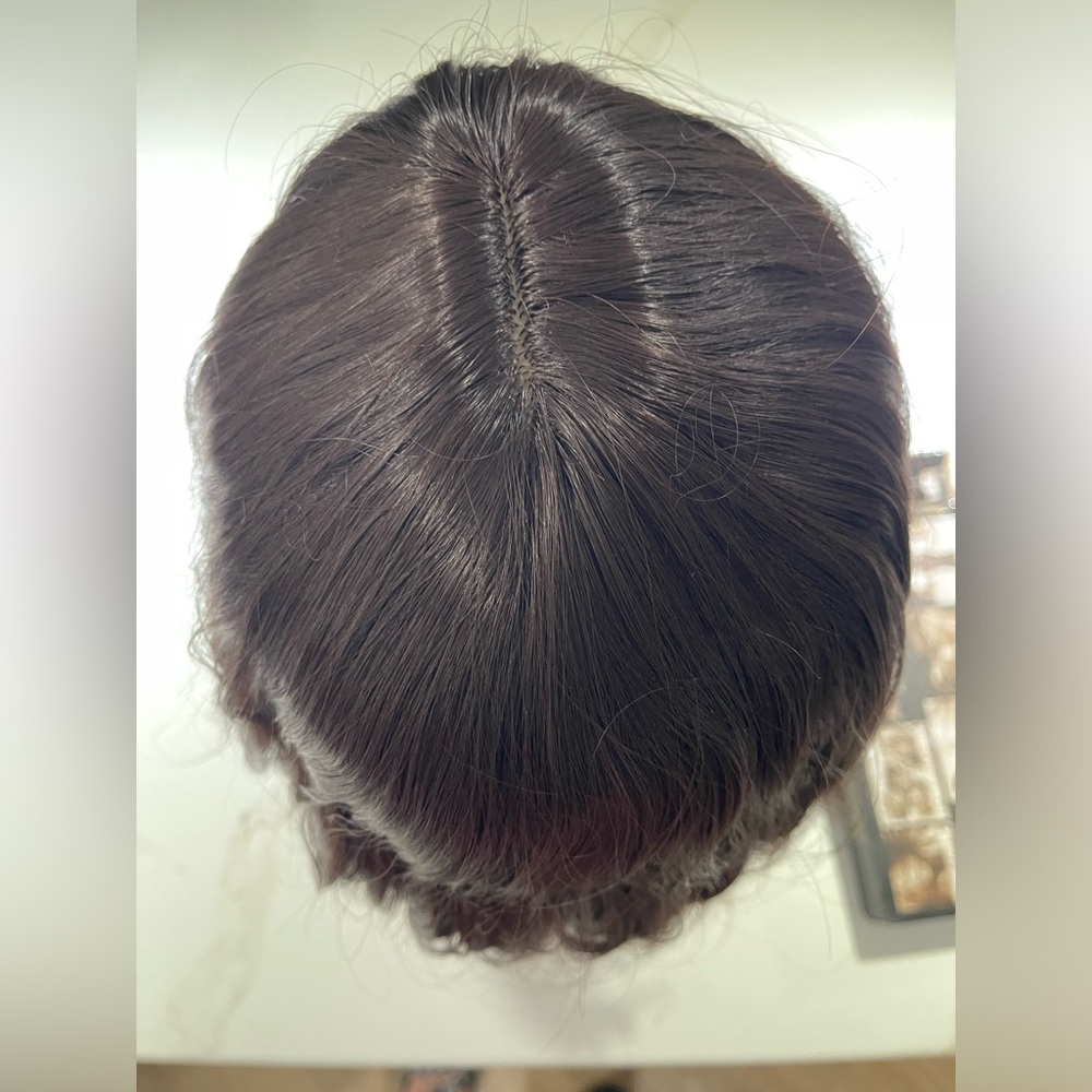 HAIR, 14” Wavy with bangs, Dark/Medium Brown - Picture 4 of 6